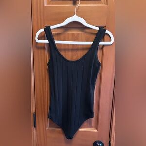 Here Collection Black Thong Bodysuit NWOT Size Medium 🔥